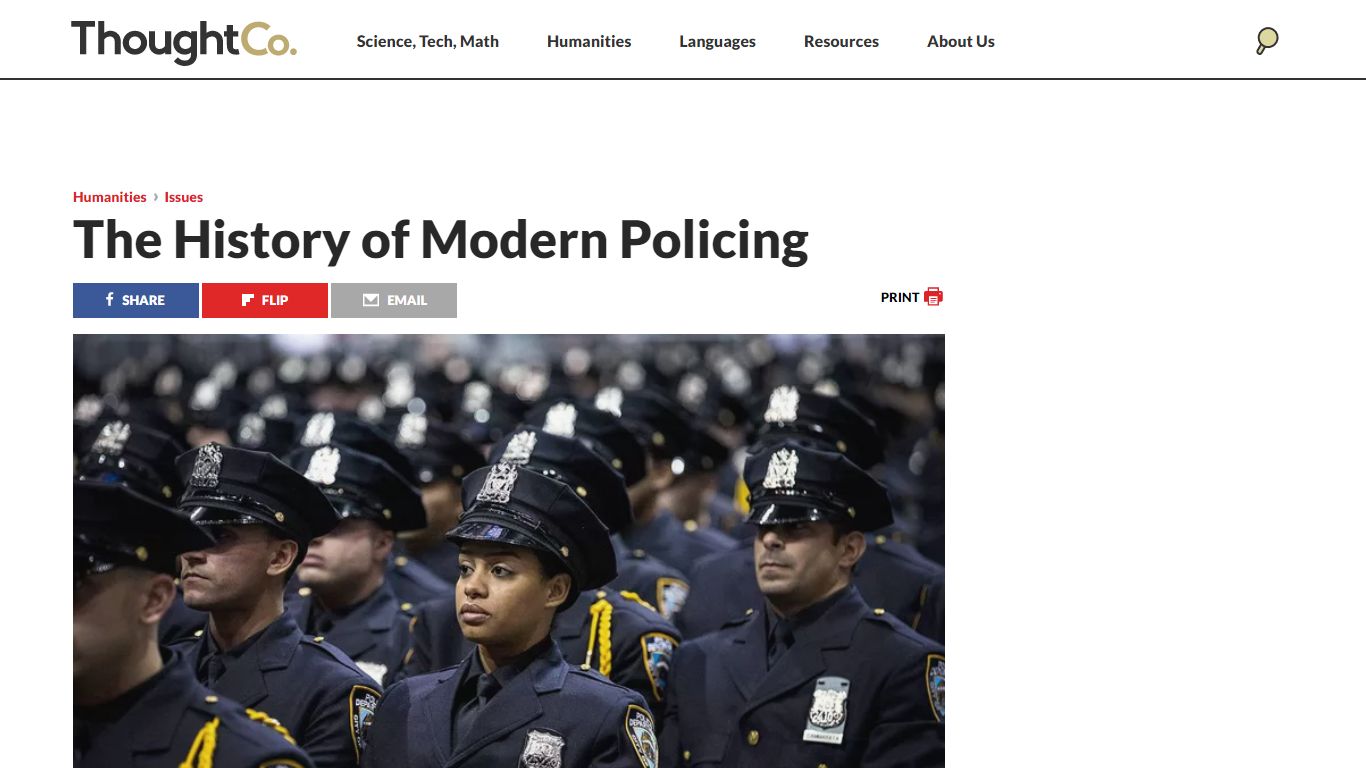 The History of Modern Policing - ThoughtCo